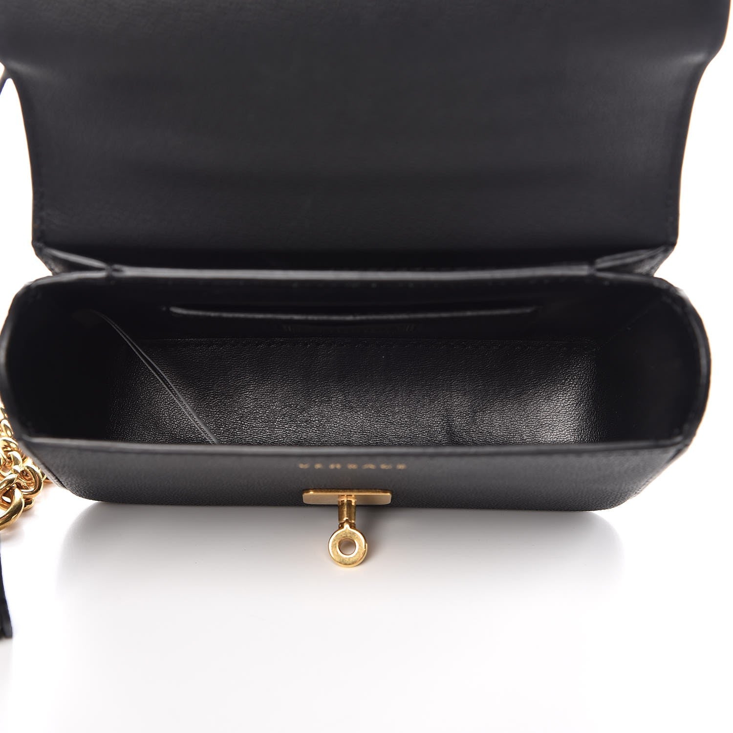 Versace Calfskin Barocco Printed Icon Small Shoulder Bag Black 5 of 8
