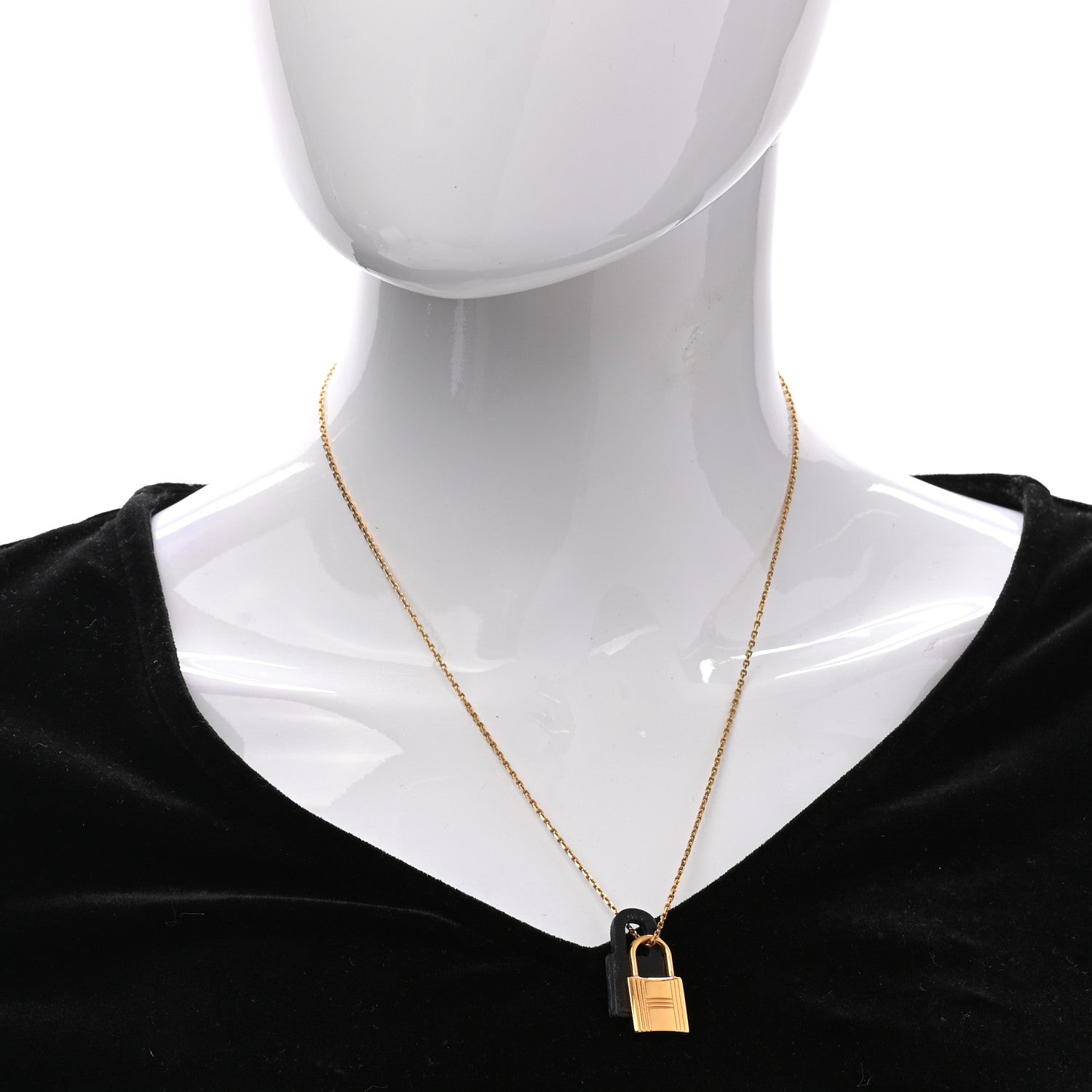 Hermes Swift O'Kelly Pendant Necklace Black 2 of 8