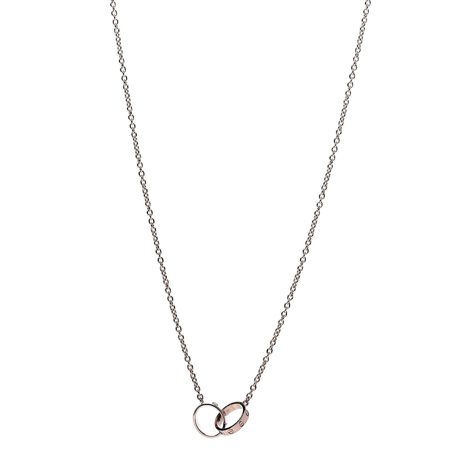 18K Pink Gold Interlocking LOVE Necklace