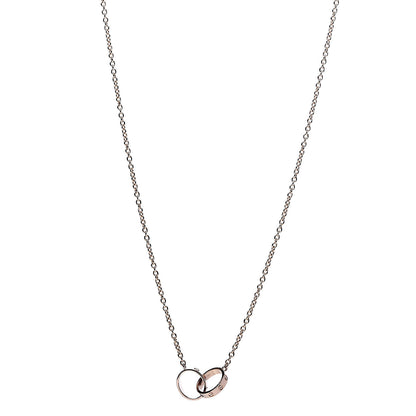 Cartier 18K Pink Gold Interlocking LOVE Necklace 1 of 7