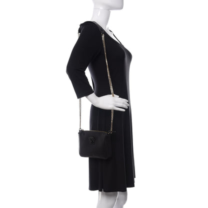 Versace Saffiano Calfskin Palazzo Chain Crossbody Black 2 of 10