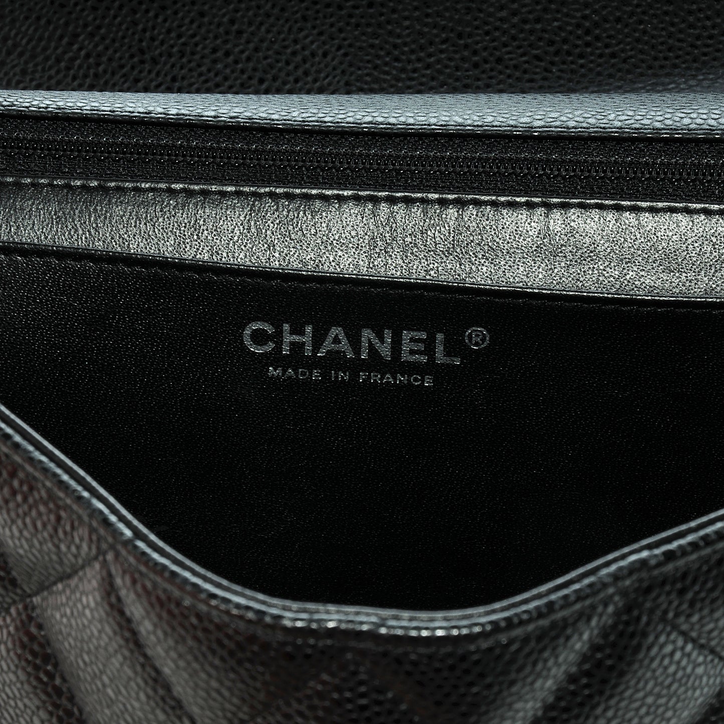 Caviar Jumbo Single Flap Black