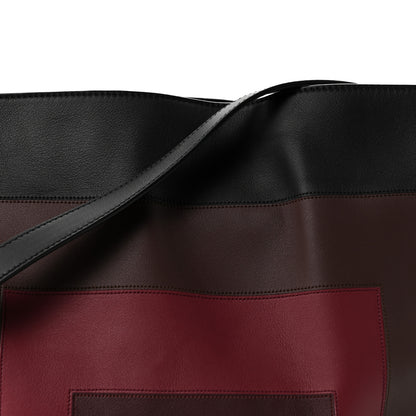 Loewe X ALBERS Nappa Calfskin Medium Flamenco Knot Clutch Black Burgundy 8 of 10