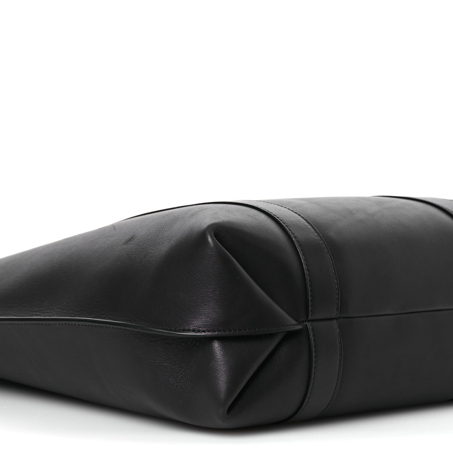 The Row Polished Saddle Calfskin Dante Tote Black 8 of 14