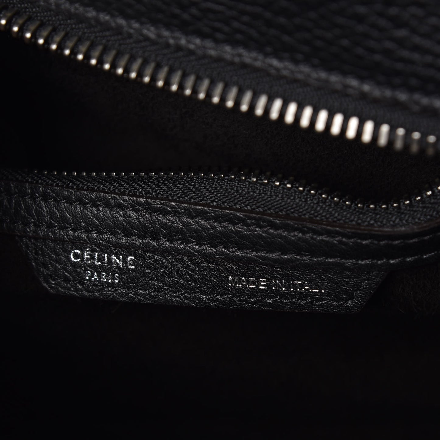 Drummed Calfskin Micro Luggage Black