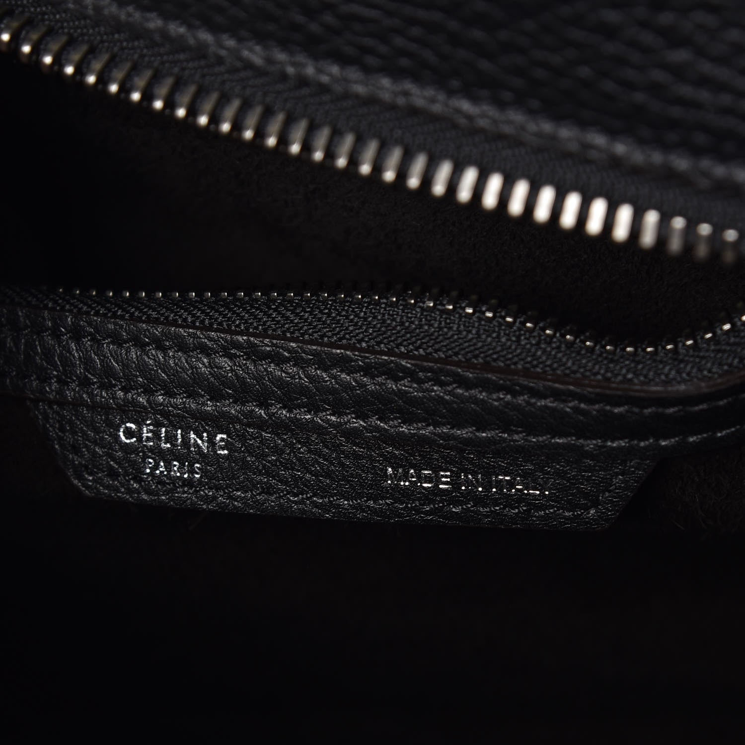 Celine Drummed Calfskin Micro Luggage Black 8 of 8