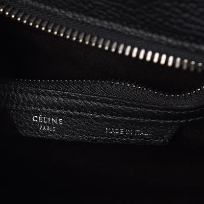 Celine Drummed Calfskin Micro Luggage Black 8 of 8