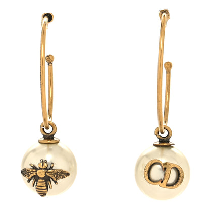 Christian Dior Pearl Bee Star Tribales Hoop Earrings 1 of 3