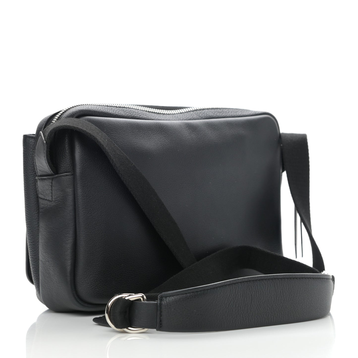 Soft Grained Calfskin XS Military Messenger Bag Black