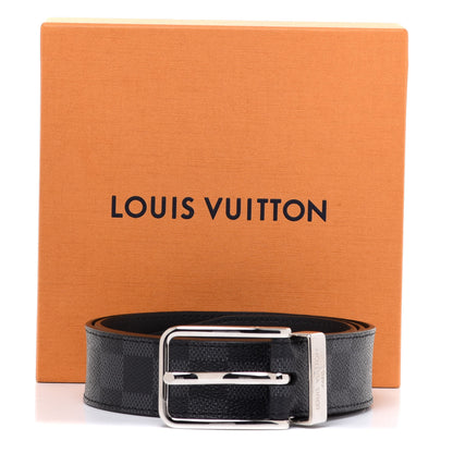 Louis Vuitton Damier Graphite Calfskin Belt 85 34 Black 8 of 8