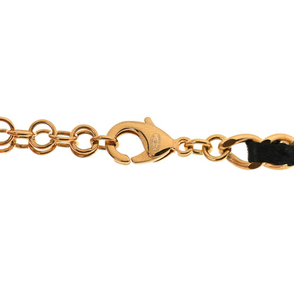 Chanel Metal Lambskin CC Buckle Up Necklace Black Gold 4 of 5