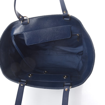 Chanel Calfskin Caviar Quilted Large Shopping Tote Blue 5 of 10