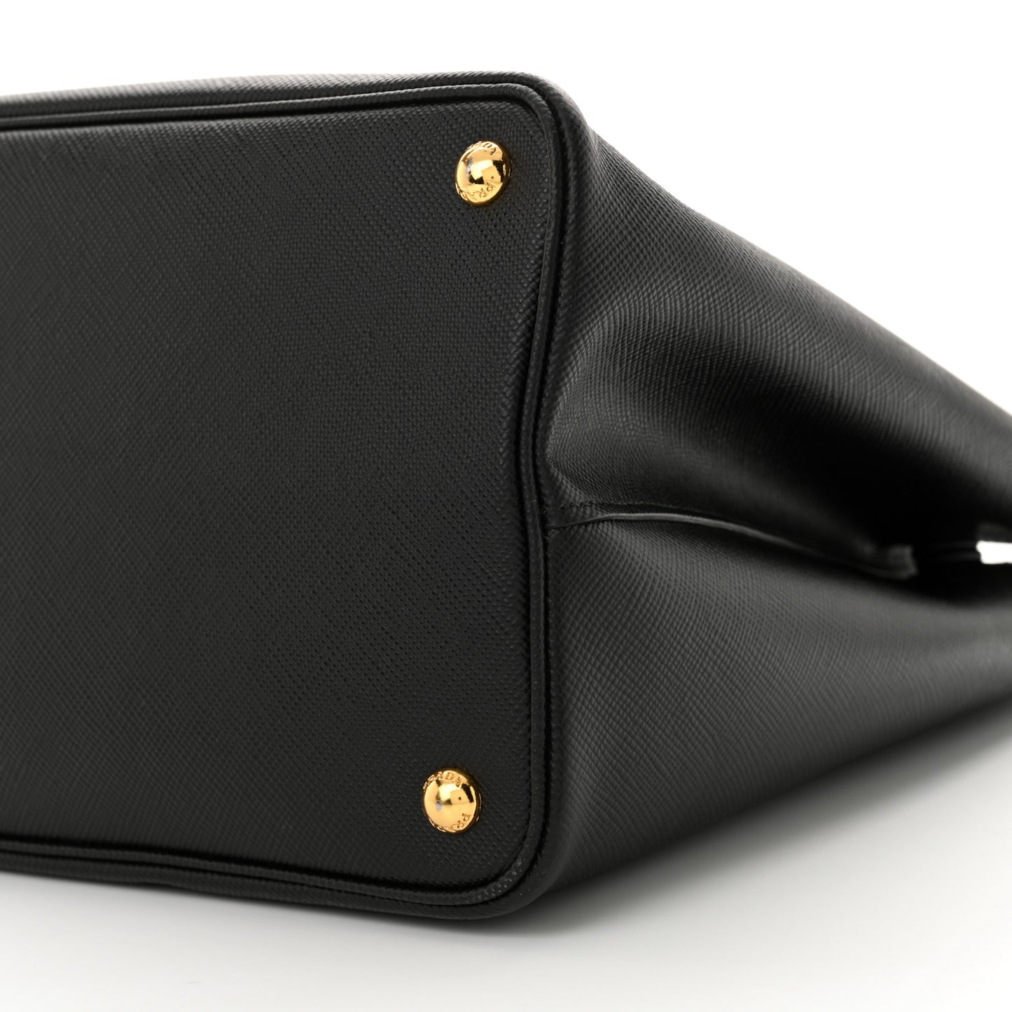 Saffiano Cuir Medium Double Bag Black Fuoco