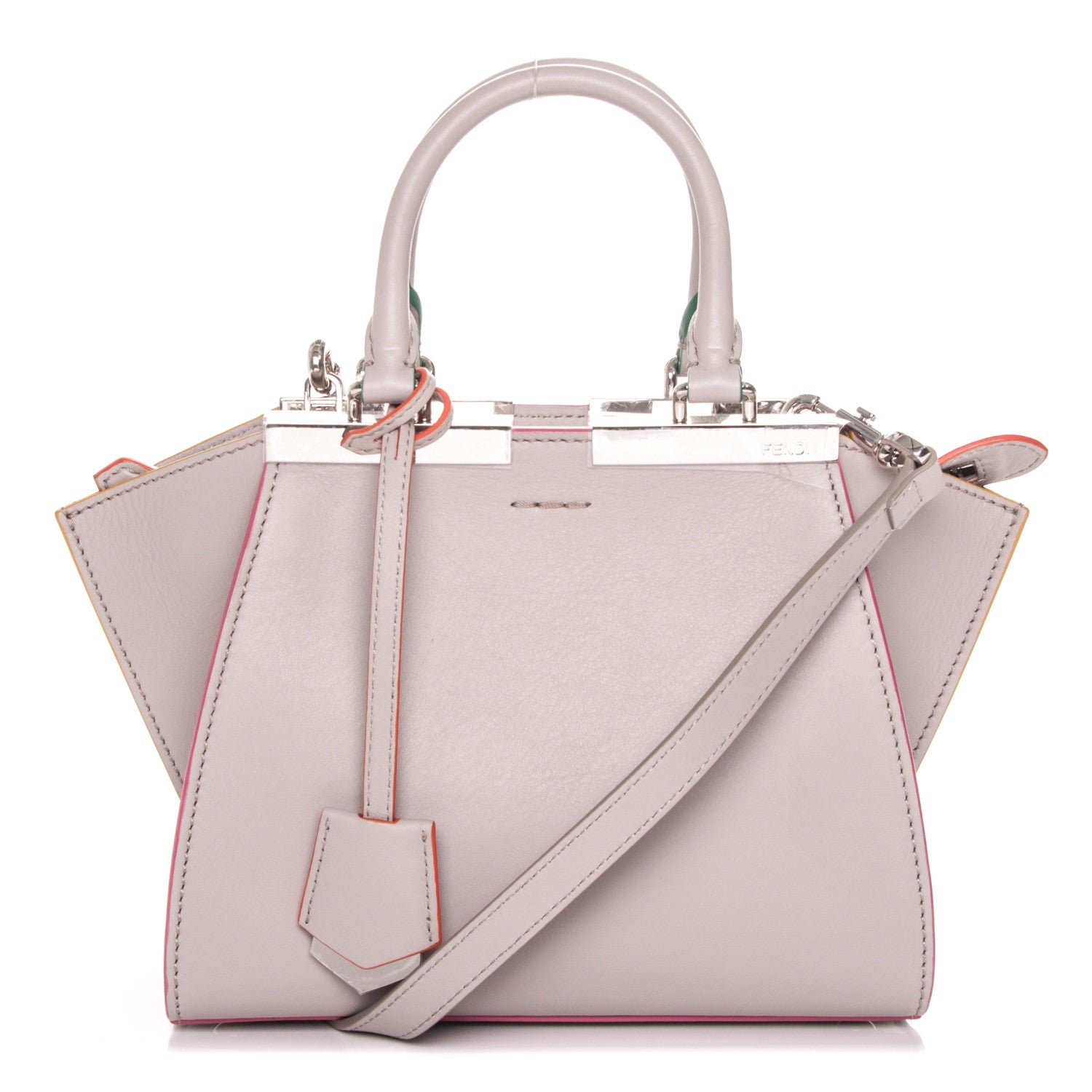 Fendi Vitello Dolce Mini 3Jours Tote Grigio Polvere 1 of 9