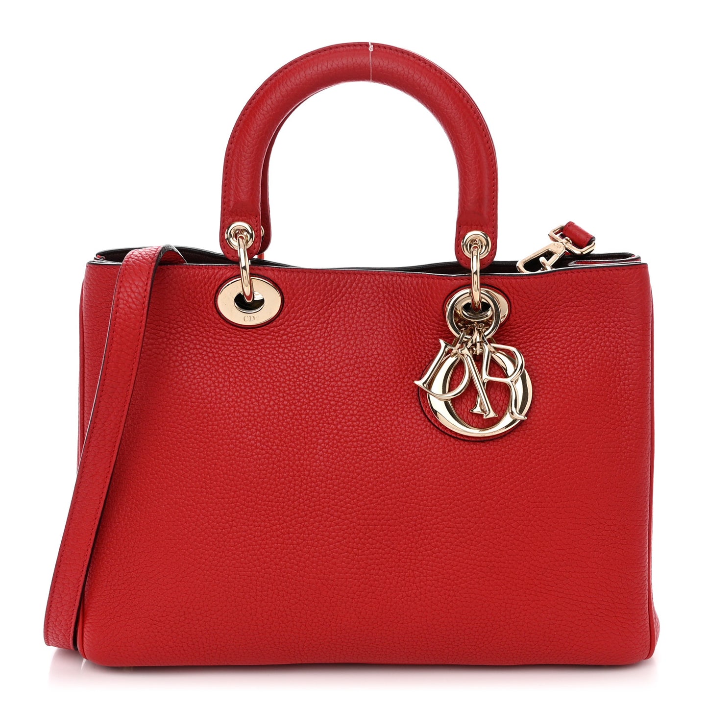 Calfskin Medium Diorissimo Tote Red