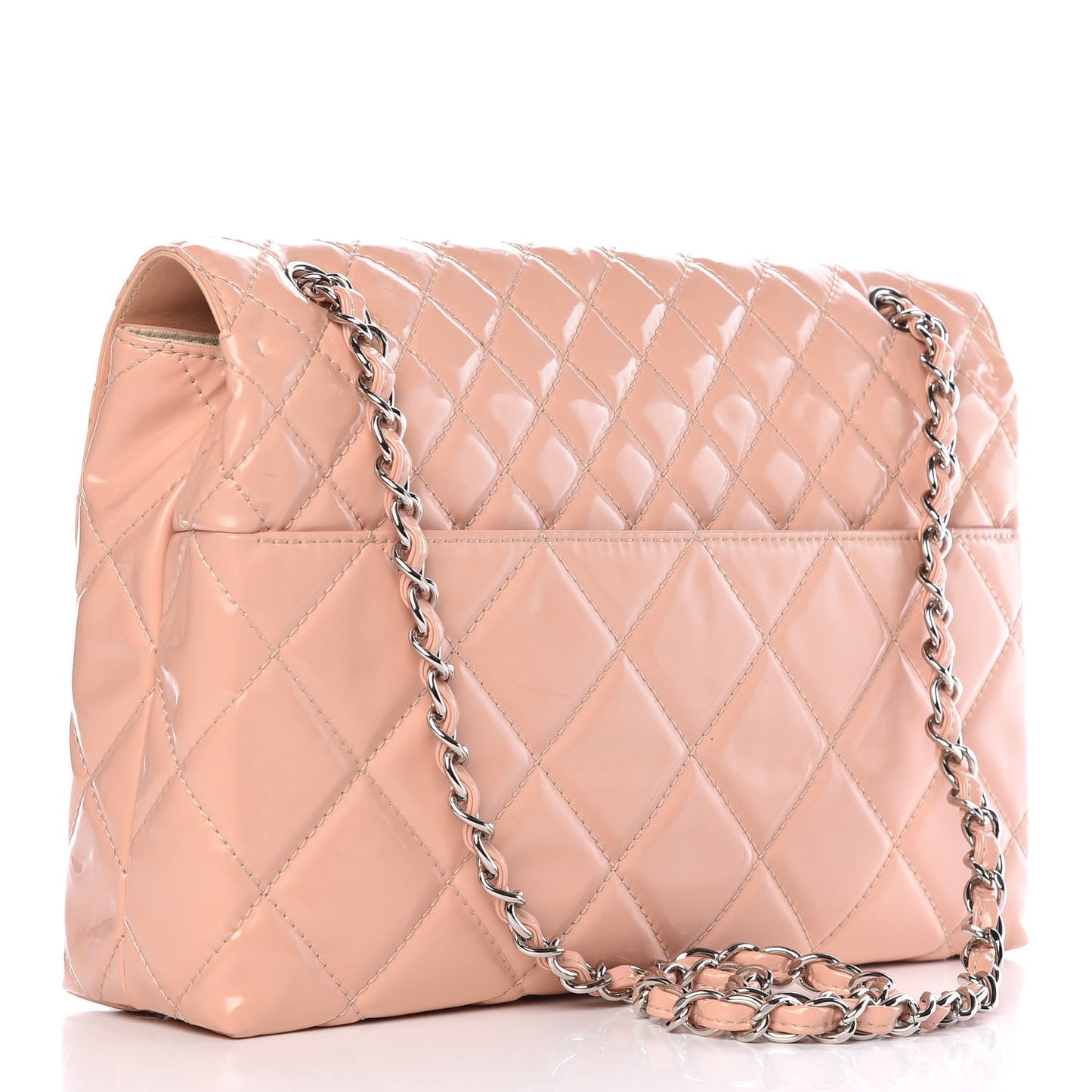 Vinyl Quilted In The Business Flap Bag Pink