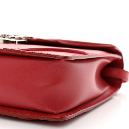 Alexander McQueen Calfskin Crystal Chain Flower Satchel Red 10 of 12