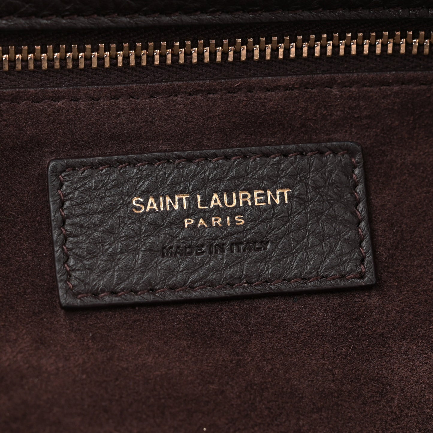 Grained Deerskin Bea Tote Marron Fonce
