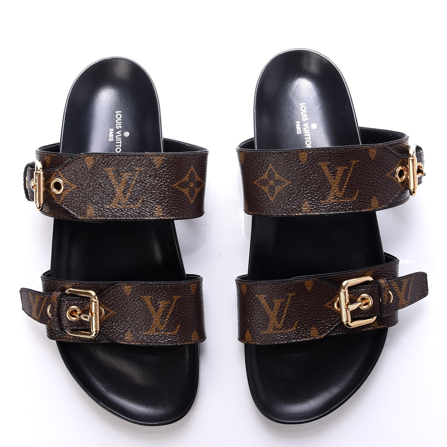 Louis Vuitton Monogram Bom Dia Mule Sandals 36 Black 5 of 10