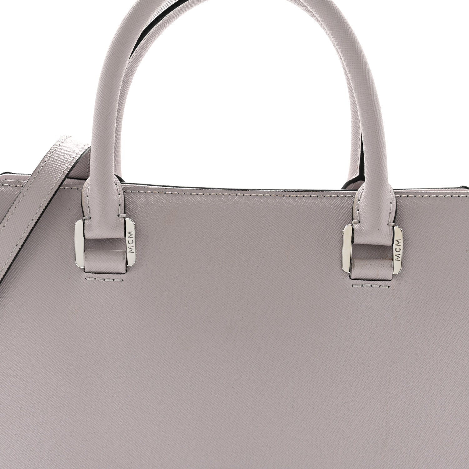 MCM Saffiano Medium Nuovo Tote Gull Gray 8 of 14