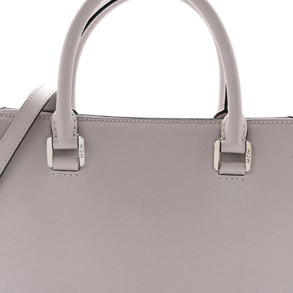 MCM Saffiano Medium Nuovo Tote Gull Gray 8 of 14