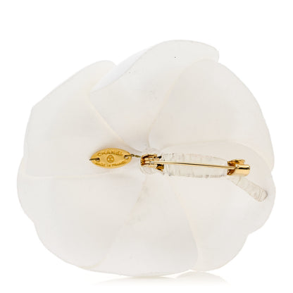Chanel Canvas Camellia Pin Brooch Ivory 3 of 5