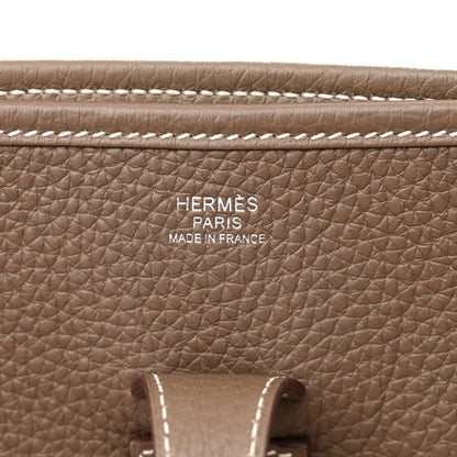 Hermes Taurillon Clemence Evelyne III PM Etoupe 7 of 15