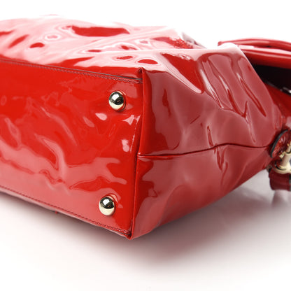 Valentino Garavani Patent Lacca Bow Dome Tote Red 7 of 12