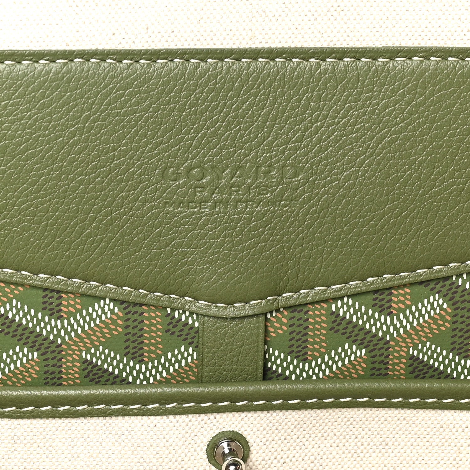 Goyard Goyardine Calfskin Cisalpin MM Backpack Khaki 6 of 9