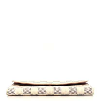 Louis Vuitton Damier Azur Emilie Wallet Rose Ballerine 10 of 11