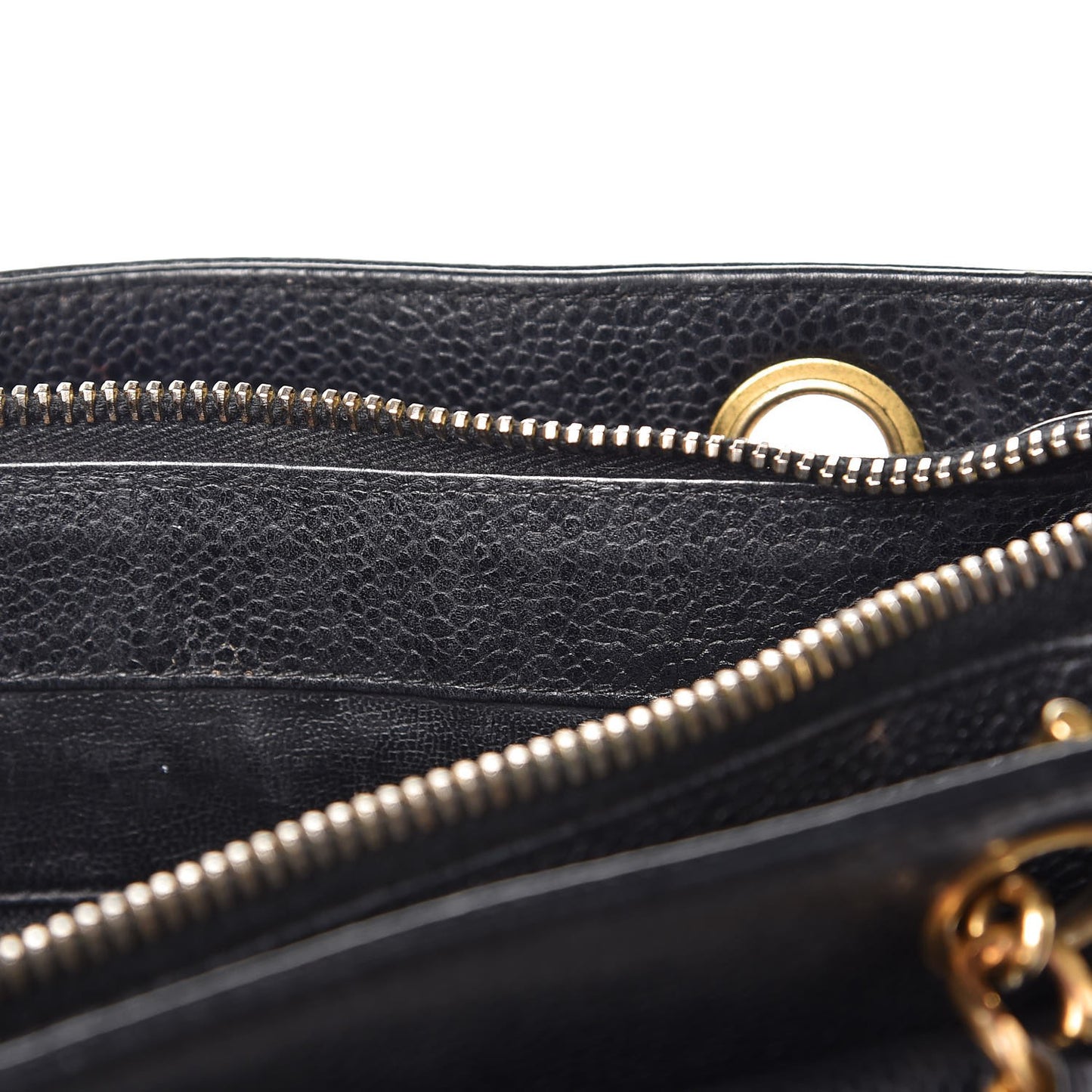 Caviar Flap Shoulder Bag Black