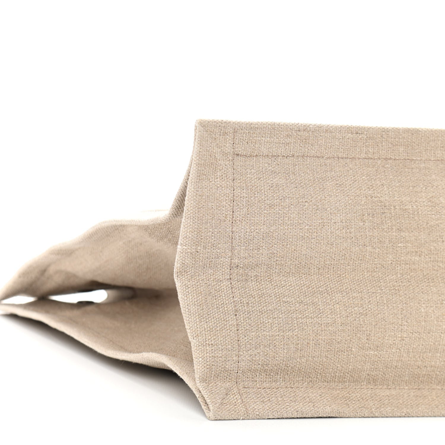 Saint Laurent Linen Calfskin Rive Gauche Tote Optic White 9 of 12