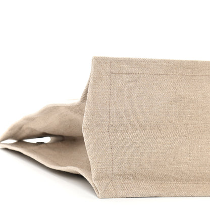 Saint Laurent Linen Calfskin Rive Gauche Tote Optic White 9 of 12
