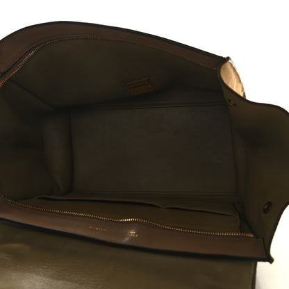 Celine Smooth Calfskin Suede Medium Tri-Color Trapeze Olive 5 of 14