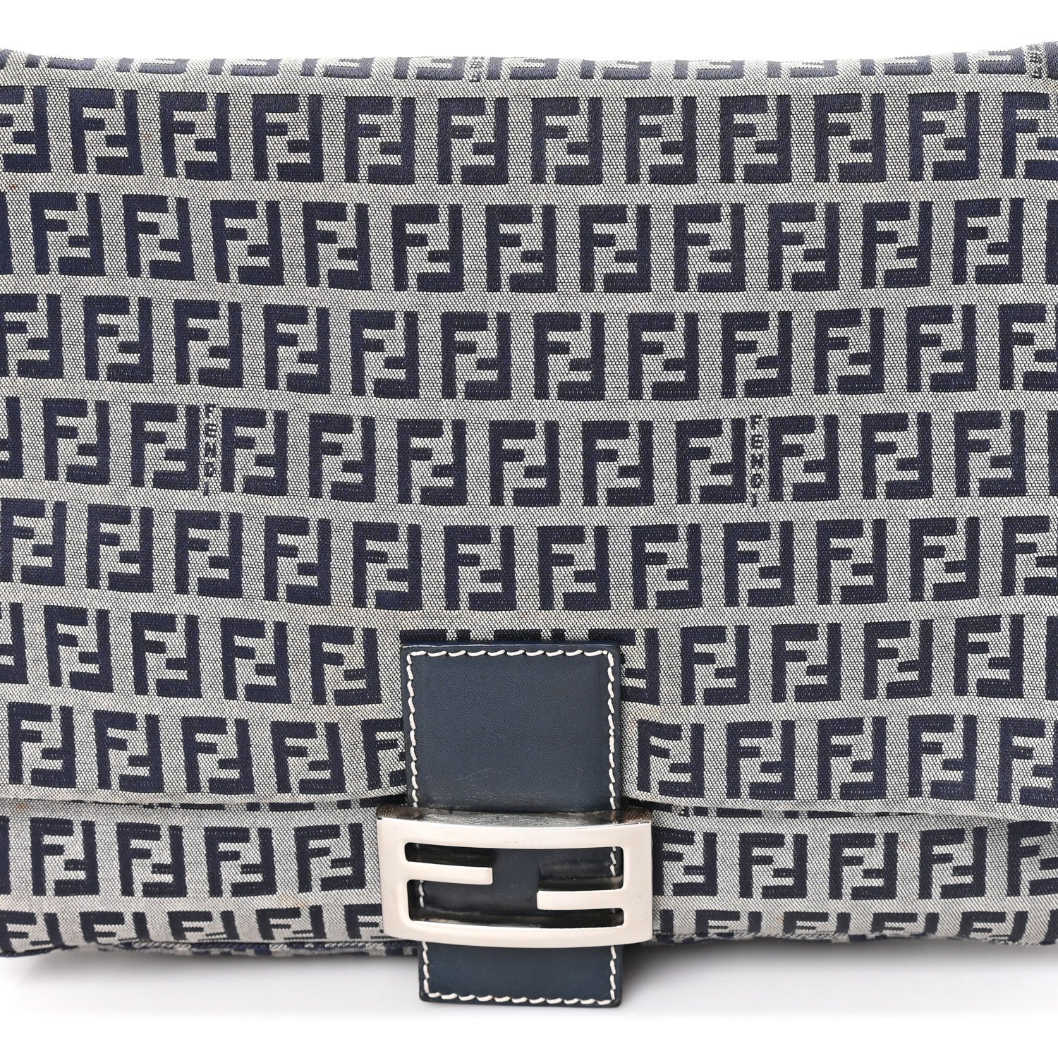 Fendi Zucchino Mama Baguette Navy 7 of 10