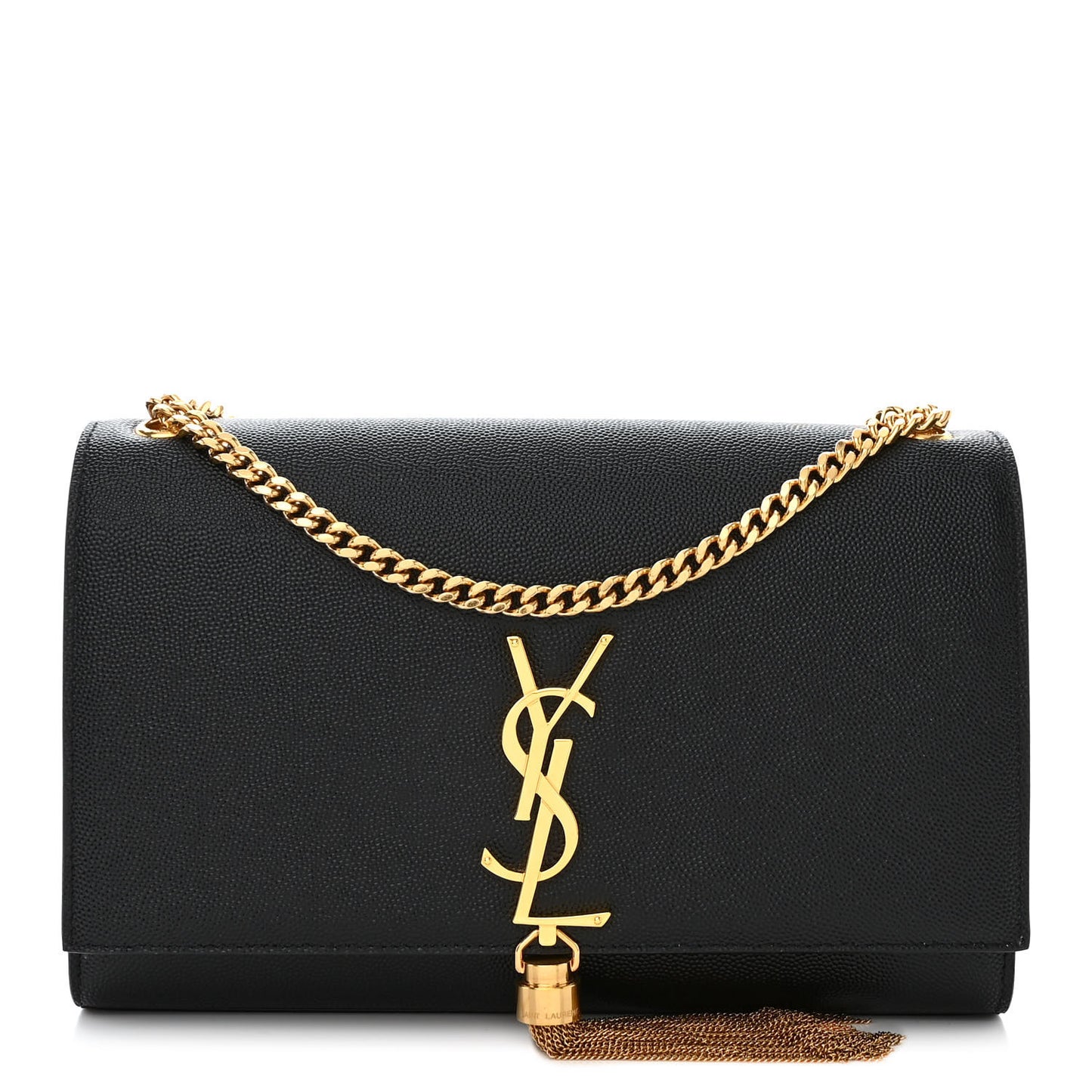 Grain De Poudre Medium Classic Monogram Kate Tassel Satchel Black