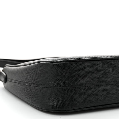 Prada Saffiano Lux Mini Re-Edition Shoulder Bag Black 10 of 11
