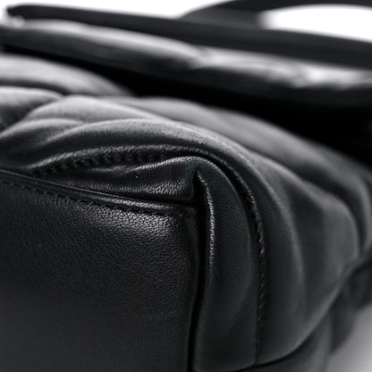 Saint Laurent Lambskin Quilted Small Loulou Puffer Monogram Chain Satchel Black 10 of 14