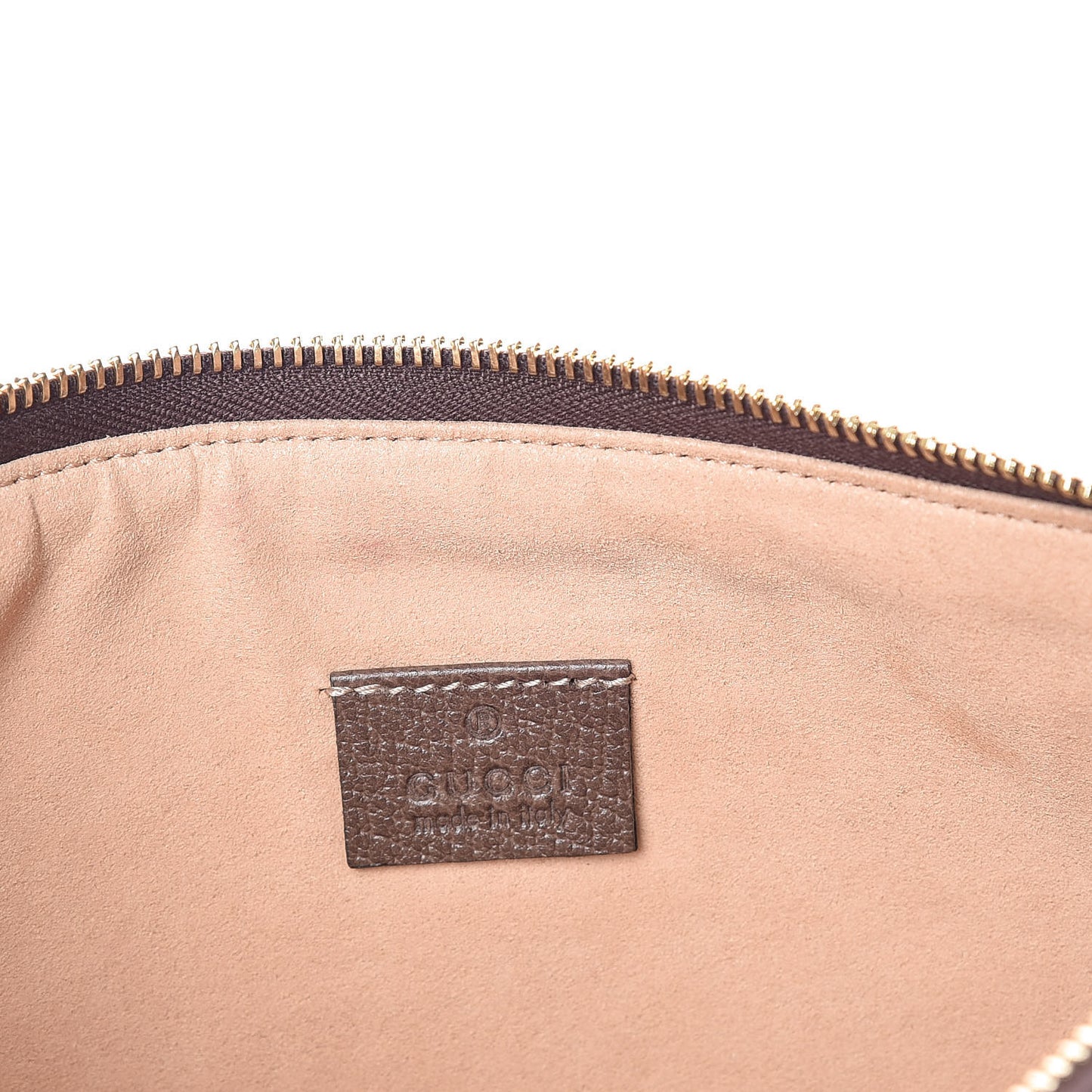 GG Supreme Monogram Large Ophidia Pouch Clutch Brown