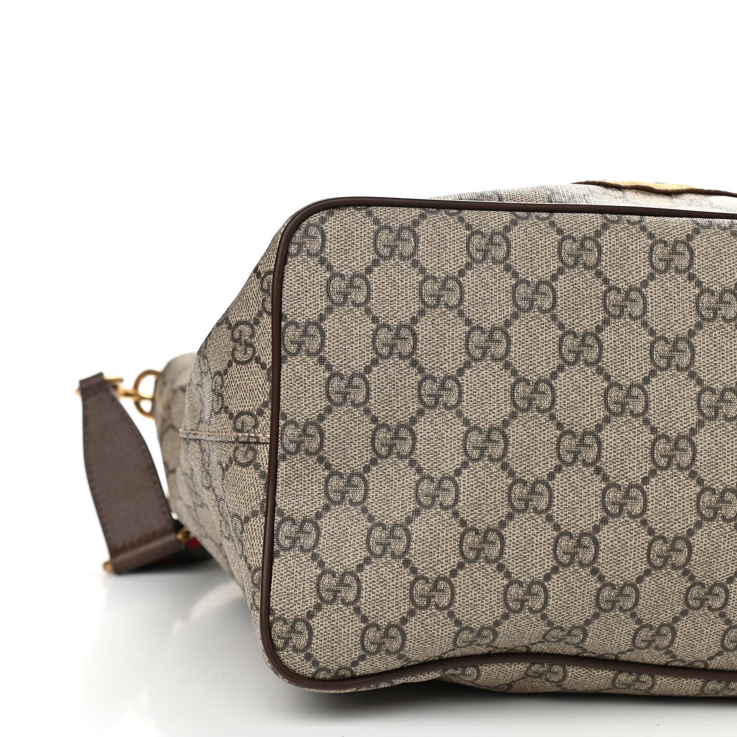 Gucci Soft GG Supreme Monogram Courrier Medium Crossbody Tote Beige New Acero 9 of 12