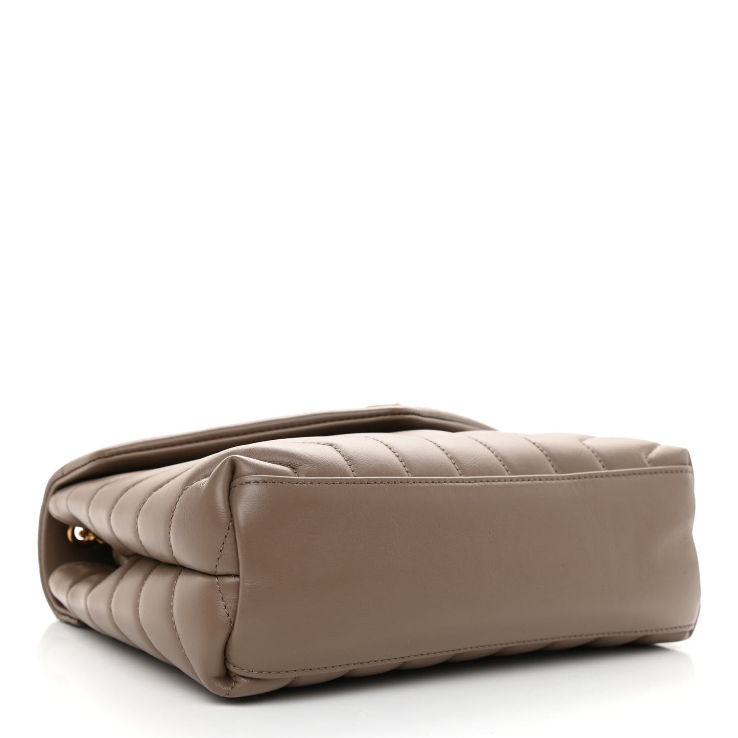 Calfskin Y Quilted Monogram Small Loulou Chain Satchel Dark Beige