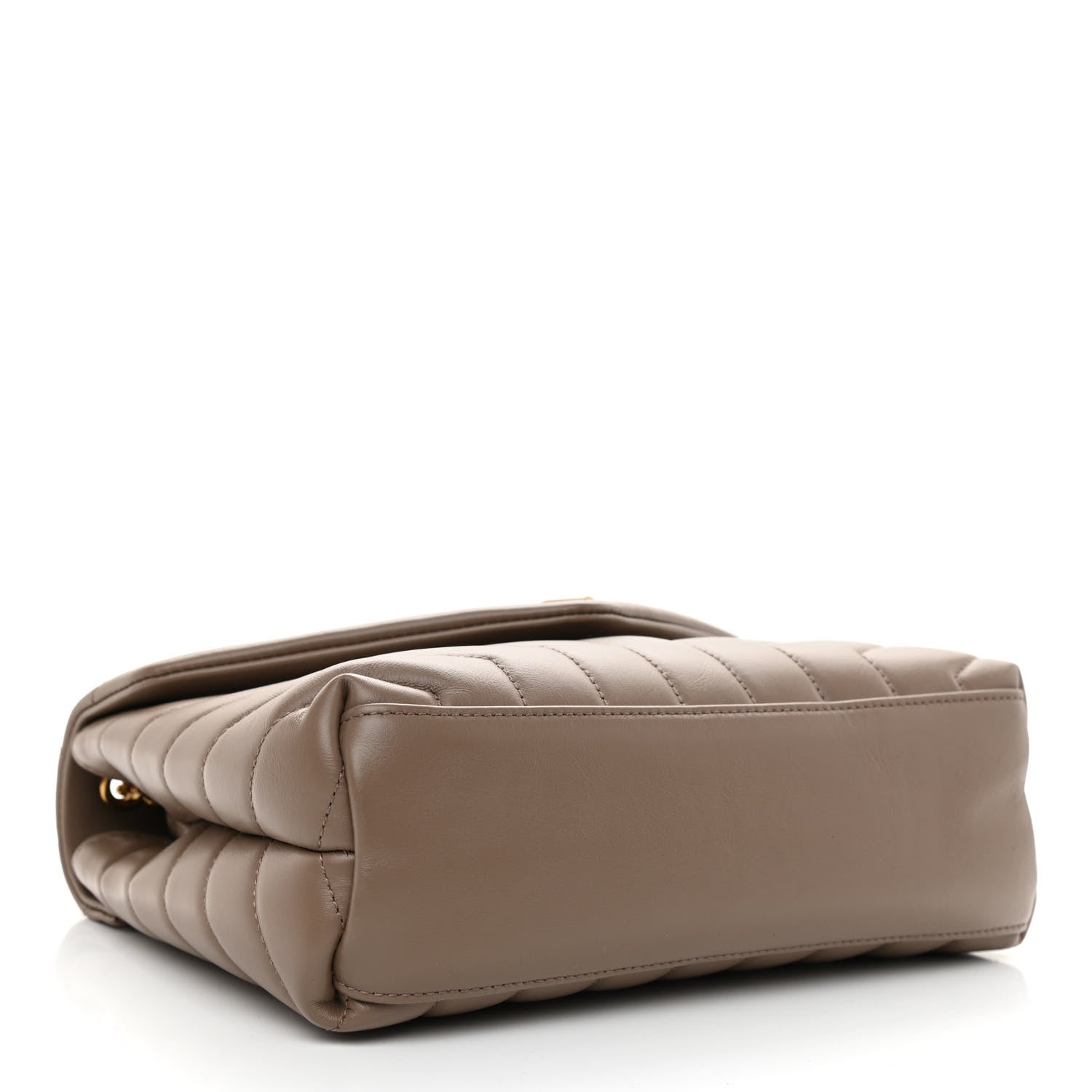 Saint Laurent Calfskin Y Quilted Monogram Small Loulou Chain Satchel Dark Beige 4 of 8