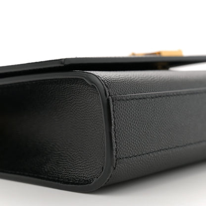 Saint Laurent Grain De Poudre Small Monogram Kate Satchel Black 9 of 10