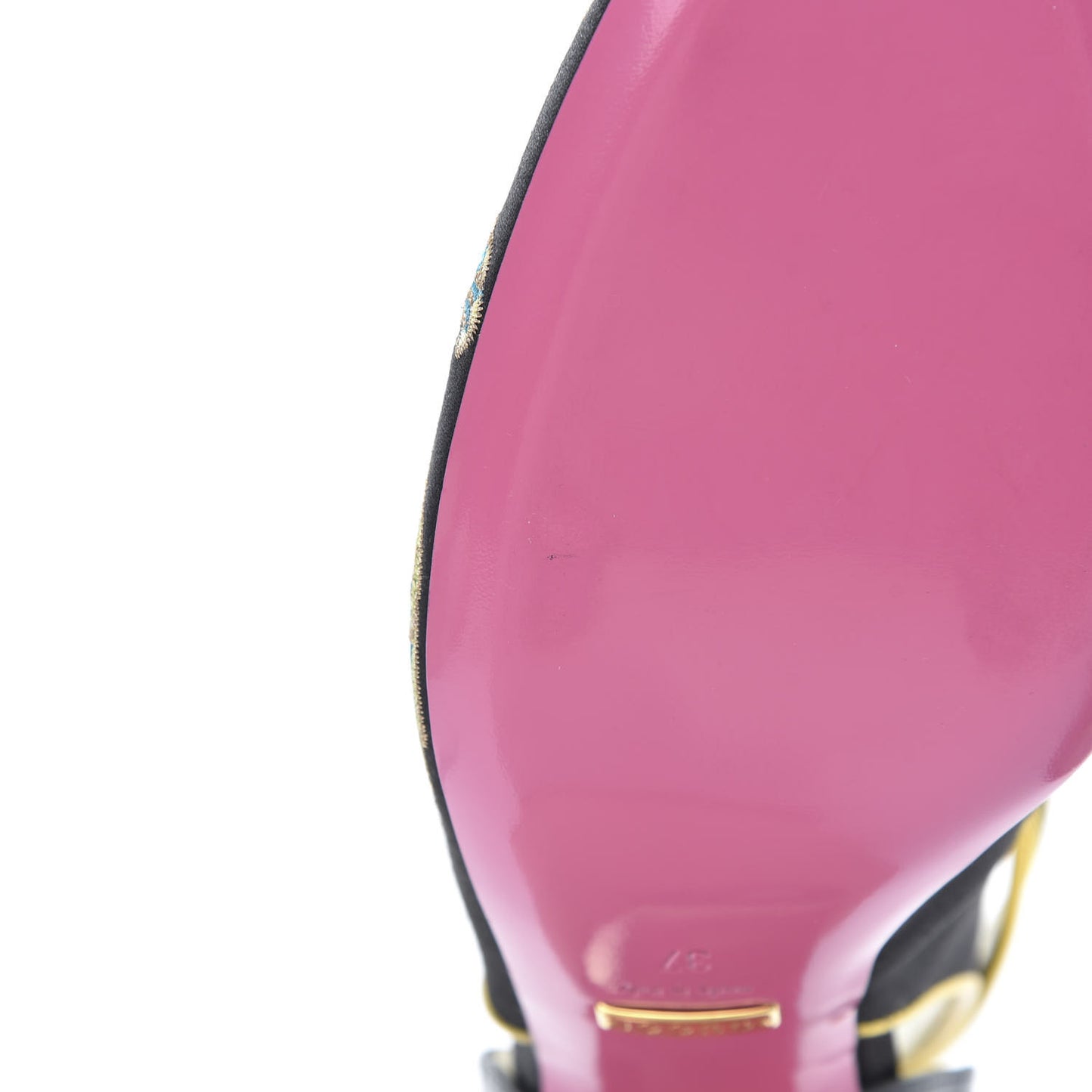 Satin Embroidered Dragon Caspar Pumps 37 Black