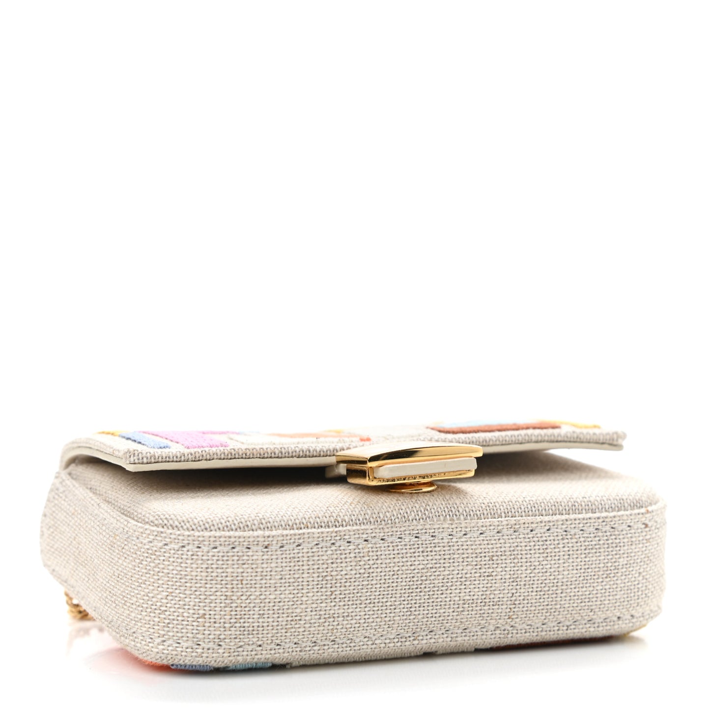 Kuban Canvas FF Embroidered Nano Baguette Charm Grezzo Multicolor