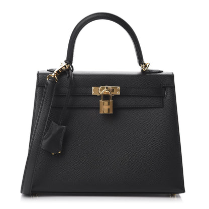 Hermes Epsom Kelly Sellier 25 Black 1 of 11