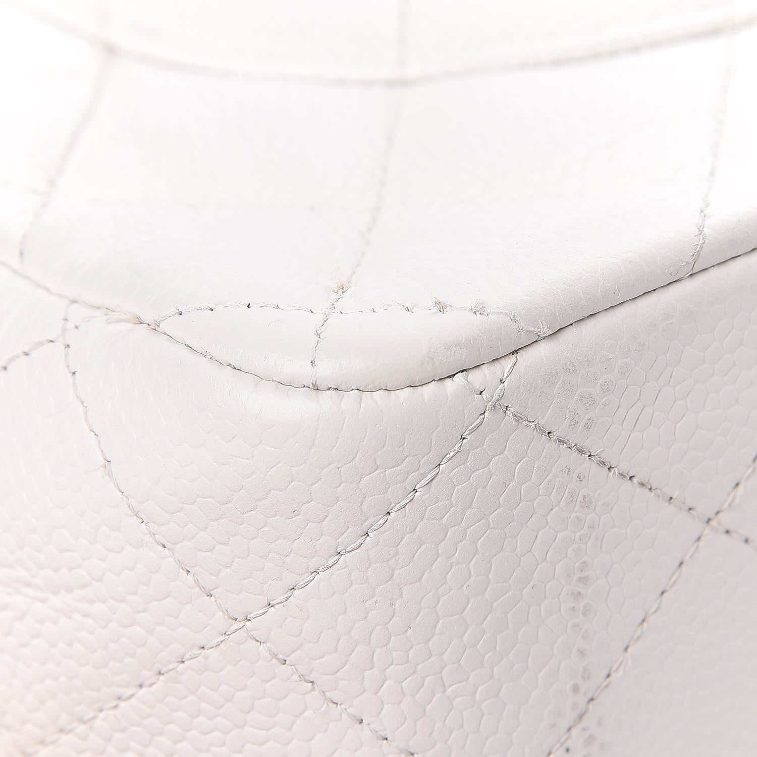 Chanel Caviar Quilted Jumbo Double Flap White 21 of 22