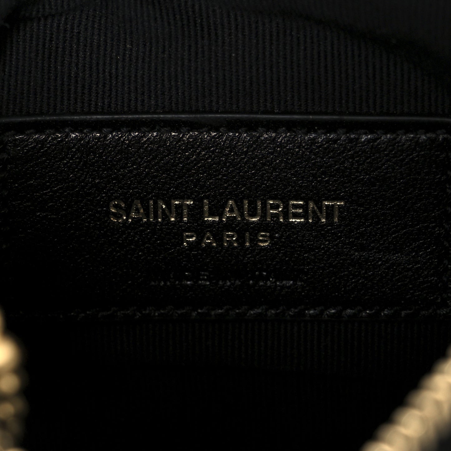 Calfskin Matelasse Monogram Key Pouch Black