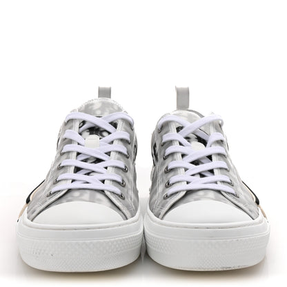 Christian Dior Technical Canvas Oblique Mens B23 Low Top Sneaker 45 White Black 3 of 10