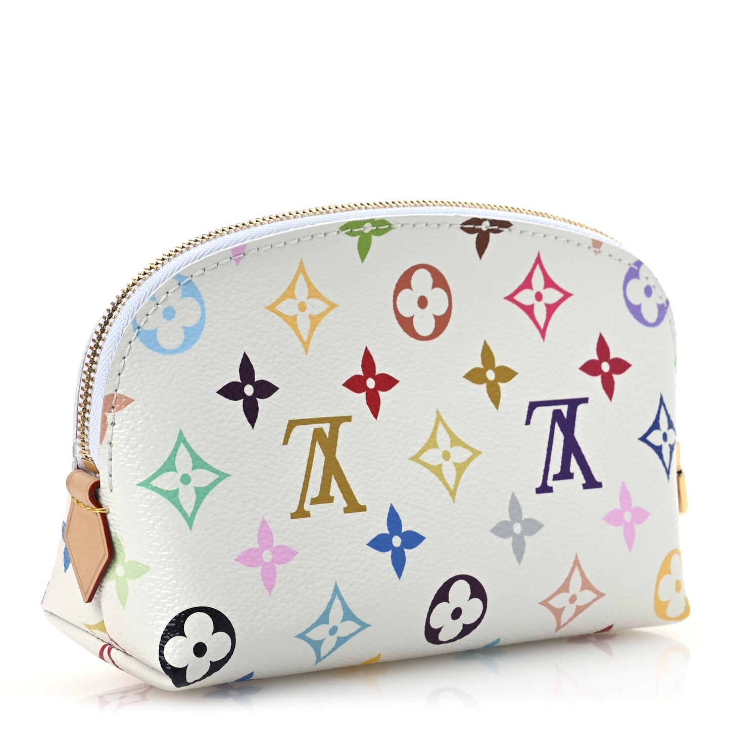 LV X TM Monogram Multicolor Cosmetic Pouch PM White